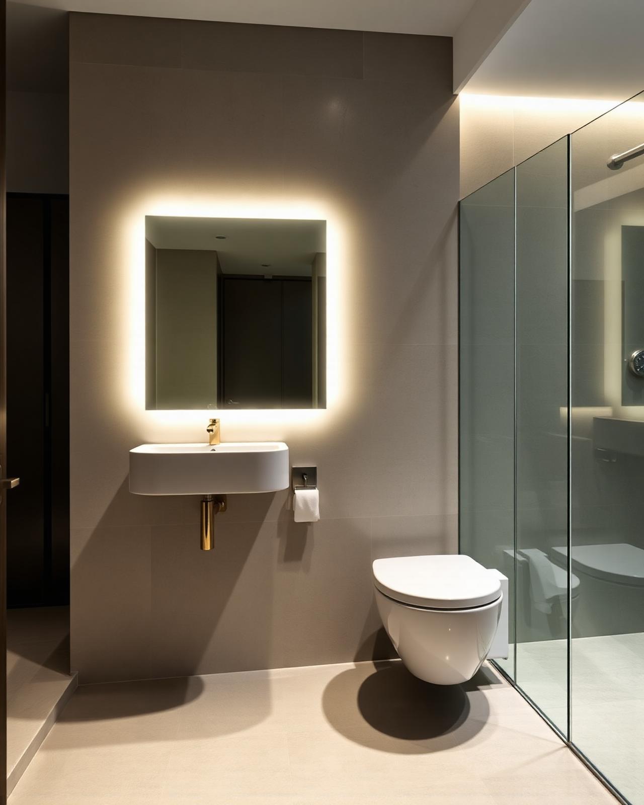 Bathroom finished with premium surfaces