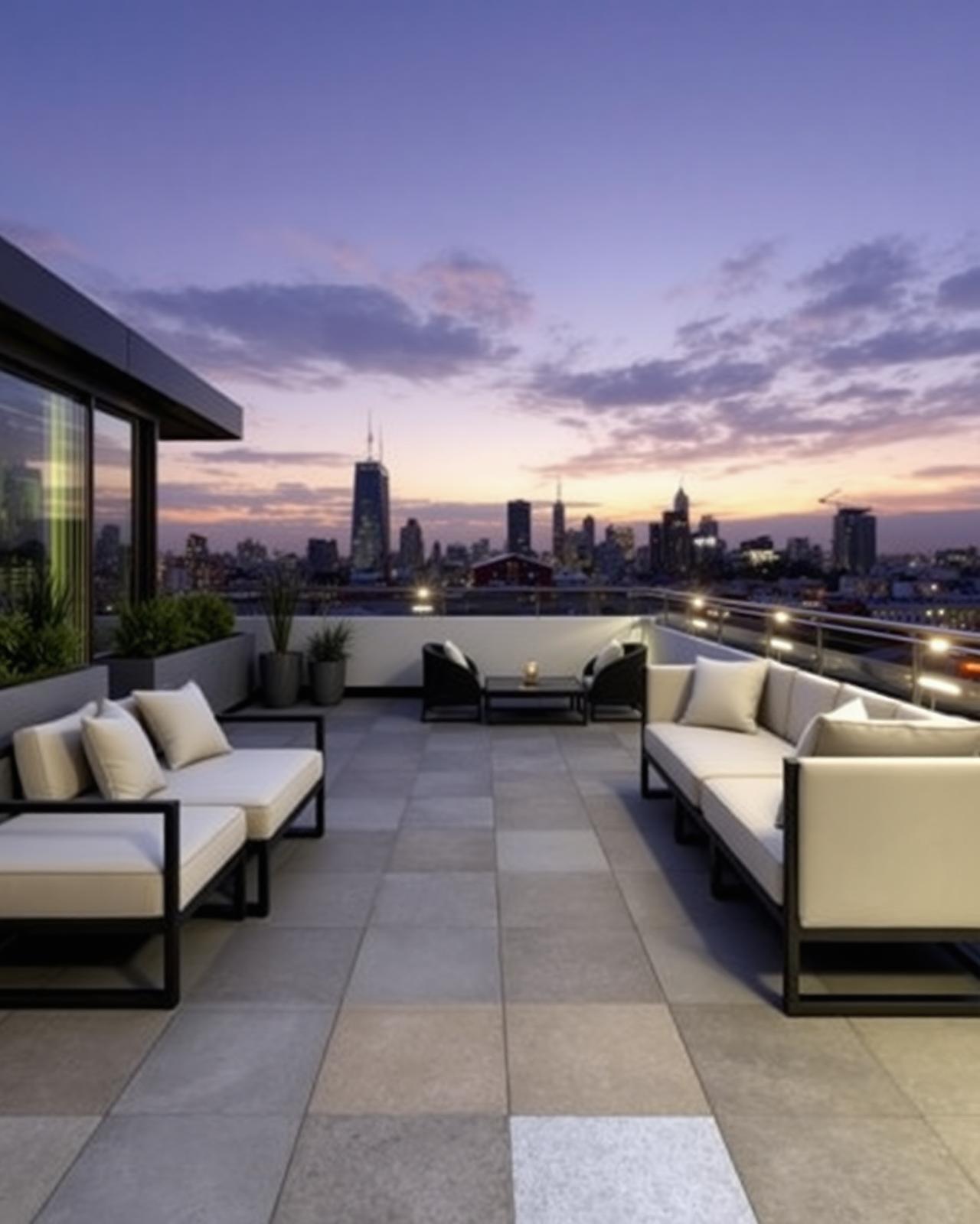 Terrace finished with premium surfaces